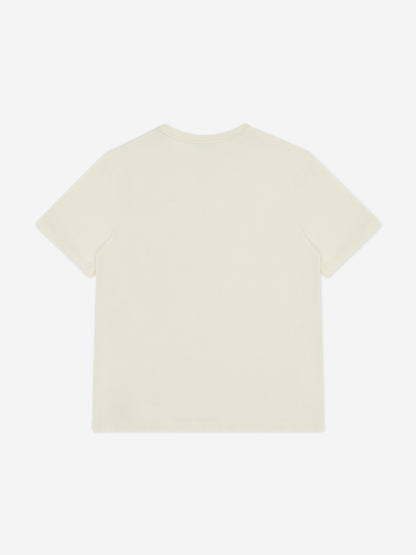 EA7 Emporio Armani 男童徽标 T 恤（米色）