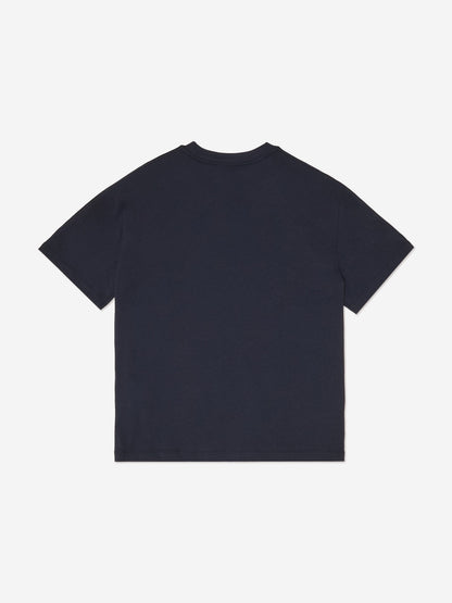 EA7 Emporio Armani 男童徽标 T 恤（海军蓝）