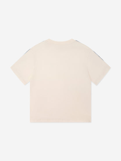 EA7 Emporio Armani 男童徽标 T 恤（米色）