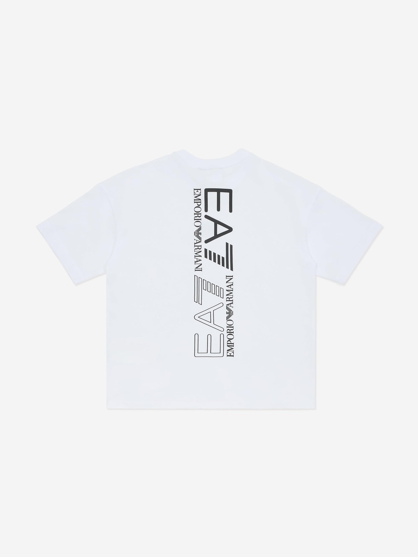 EA7 Emporio Armani 男童白色徽标 T 恤
