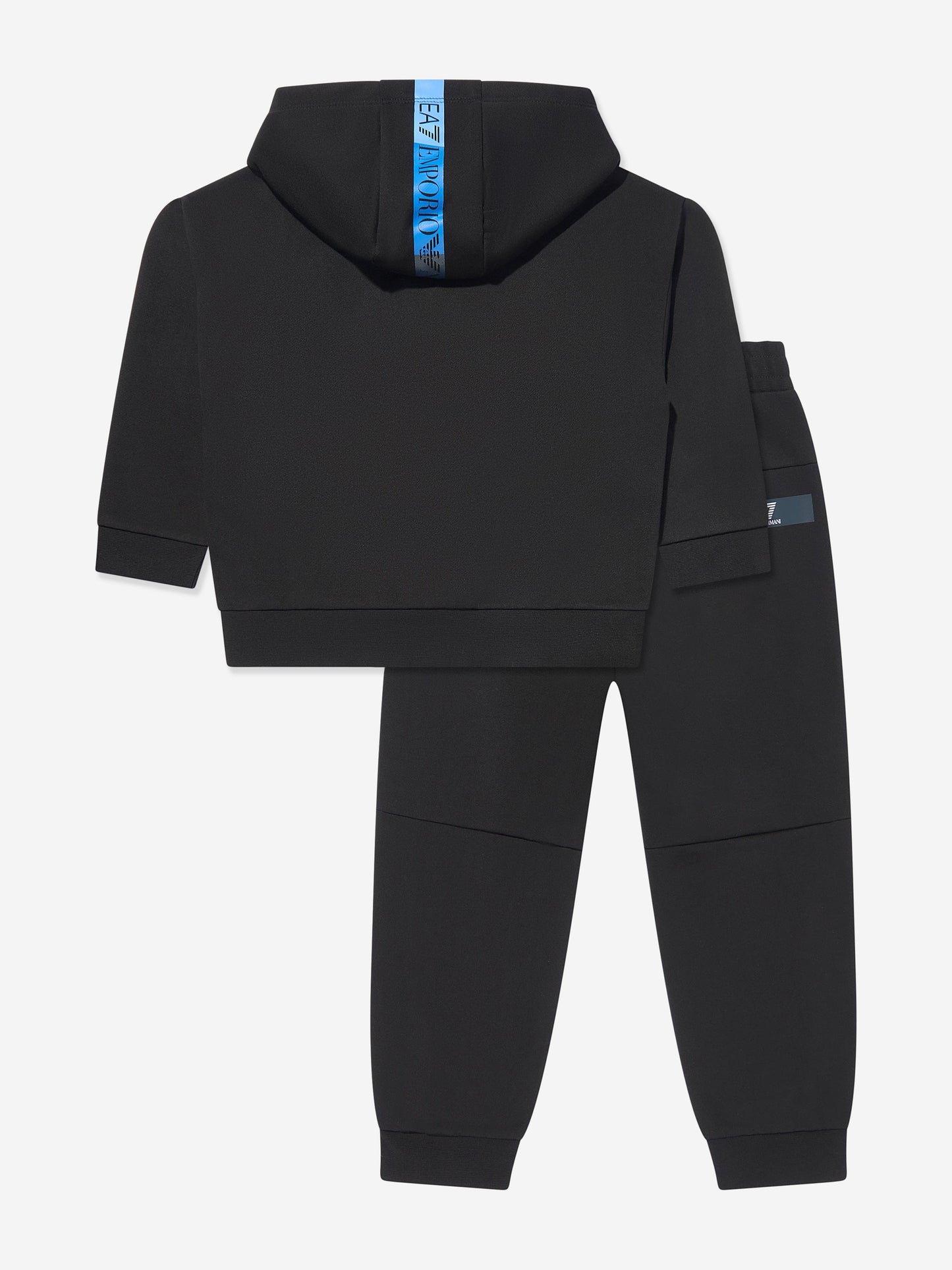 EA7 Emporio Armani 男童黑色徽标运动服