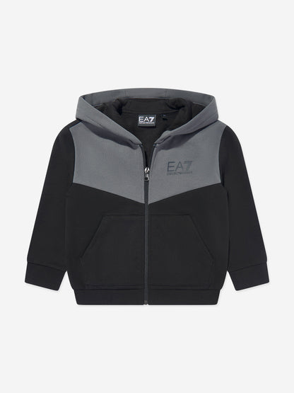男童黑色拼色运动服