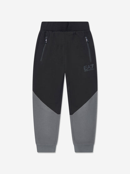 男童黑色拼色运动服