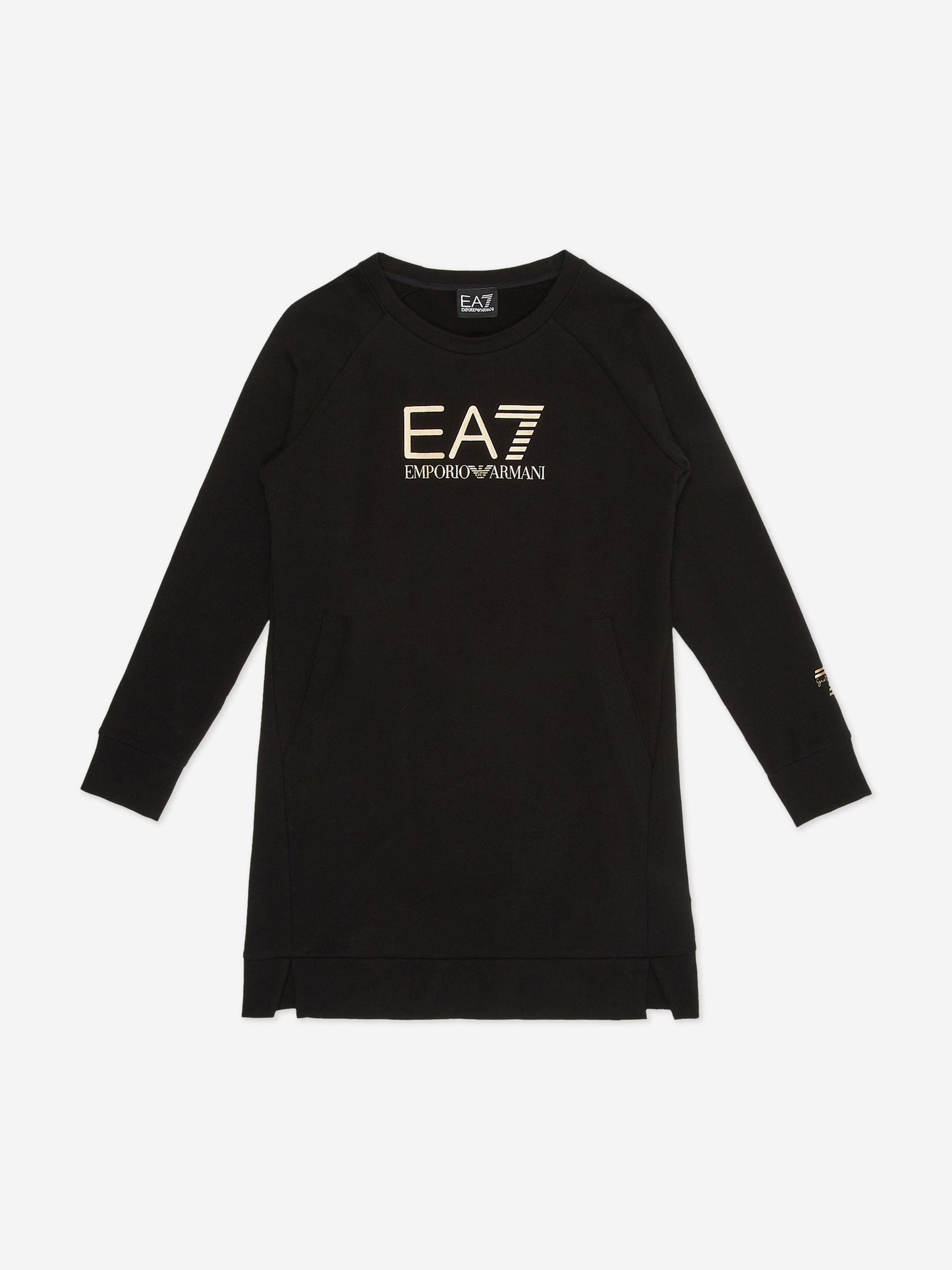 EA7 Emporio Armani 女童徽标毛衣裙（黑色）