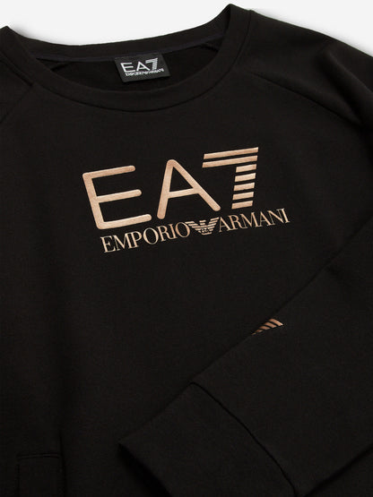 EA7 Emporio Armani 女童徽标毛衣裙（黑色）