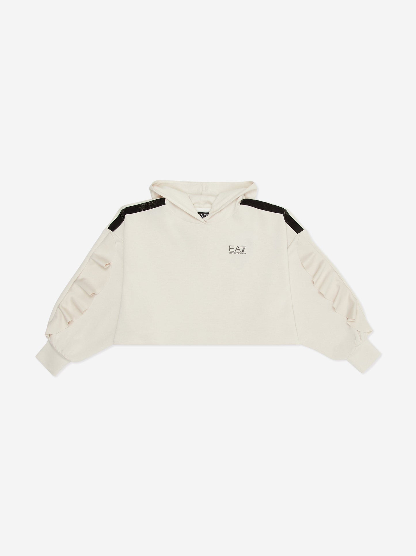 EA7 Emporio Armani 女童宽版短款连帽衫 米色