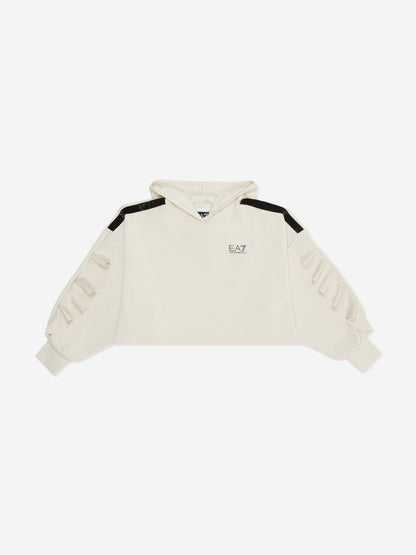 EA7 Emporio Armani 女童宽版短款连帽衫 米色