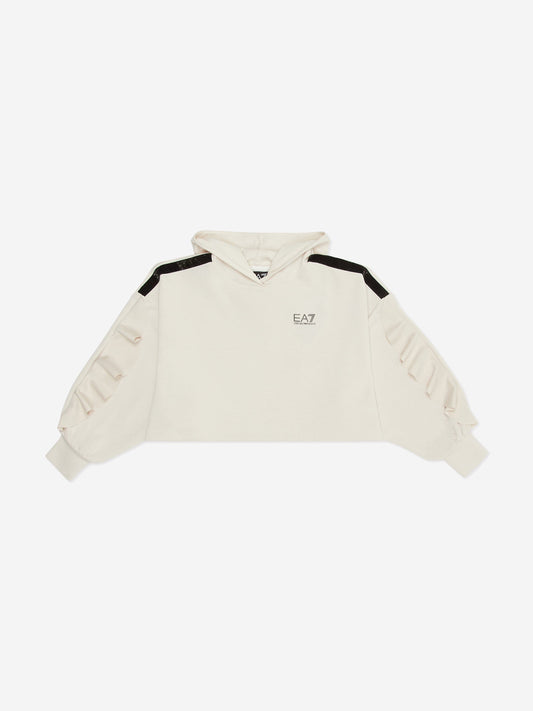 EA7 Emporio Armani 女童宽版短款连帽衫 米色