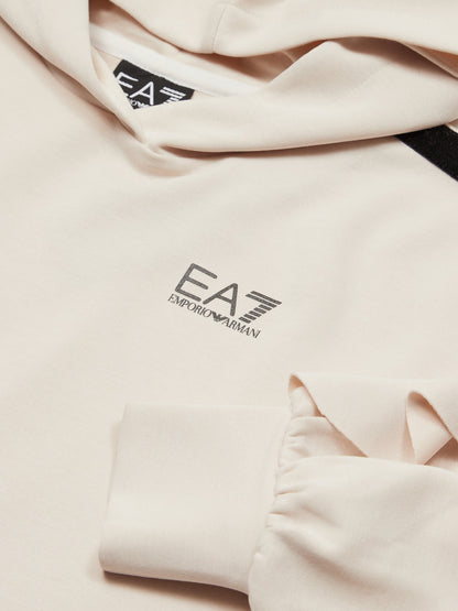 EA7 Emporio Armani 女童宽版短款连帽衫 米色