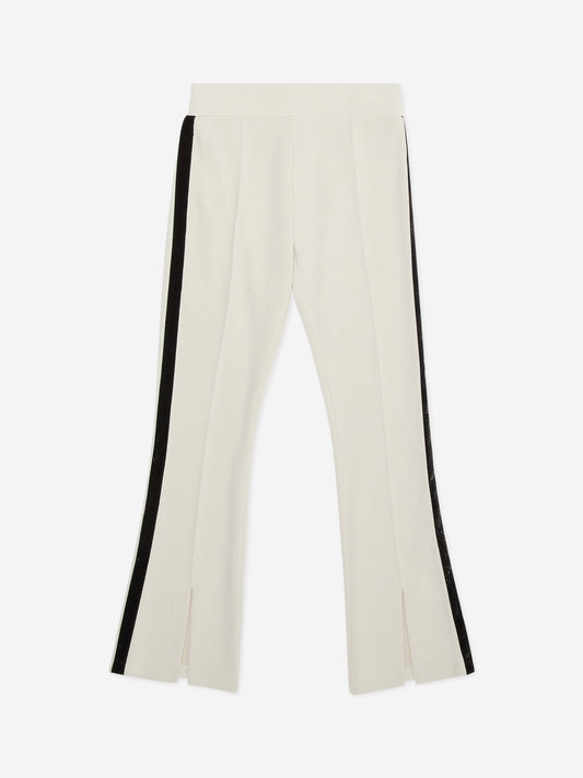 EA7 Emporio Armani 女童徽标慢跑裤（米色）