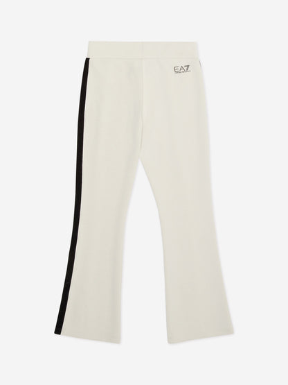 EA7 Emporio Armani 女童徽标慢跑裤（米色）