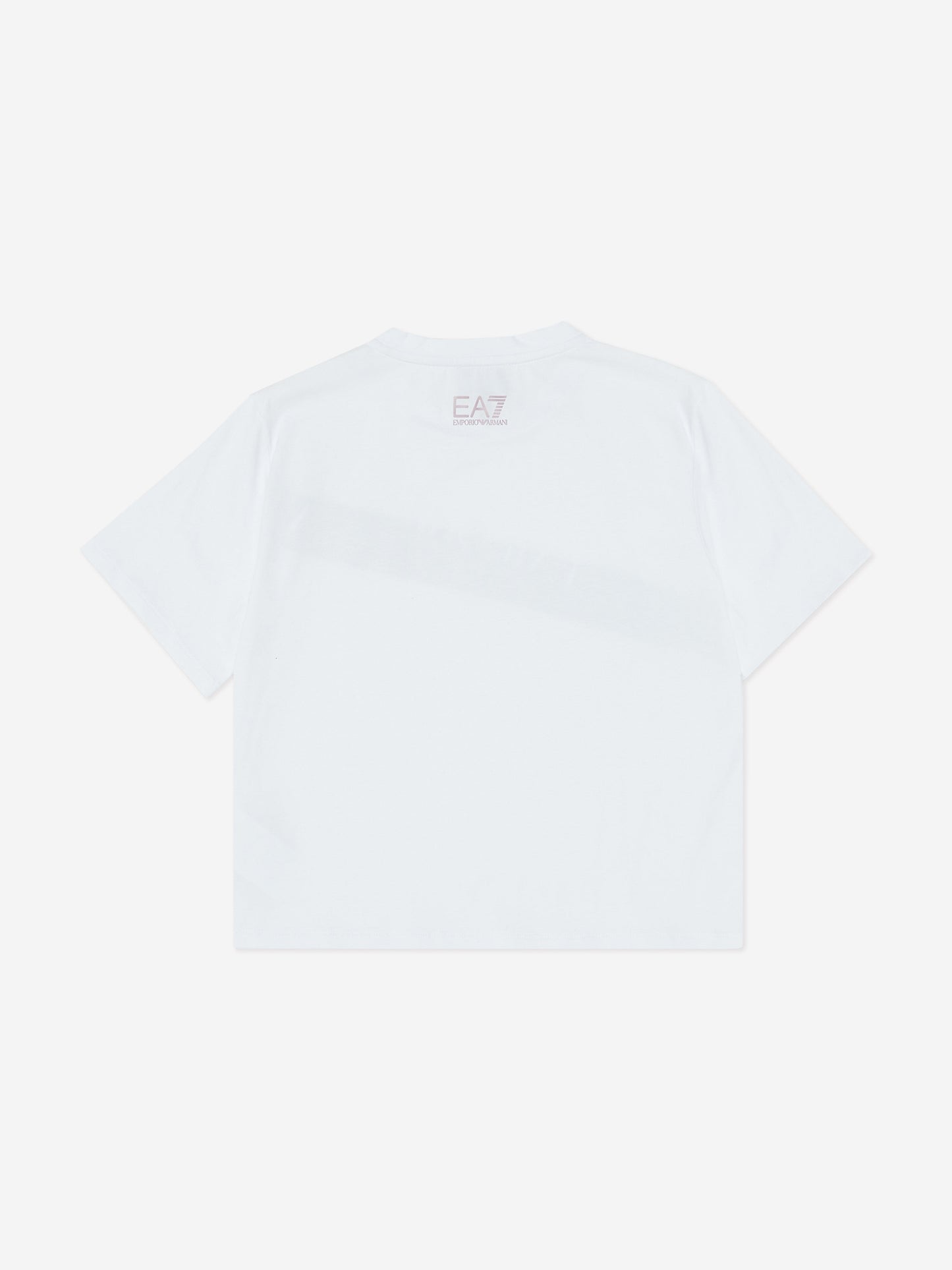 EA7 Emporio Armani 女童徽标 T 恤（白色）