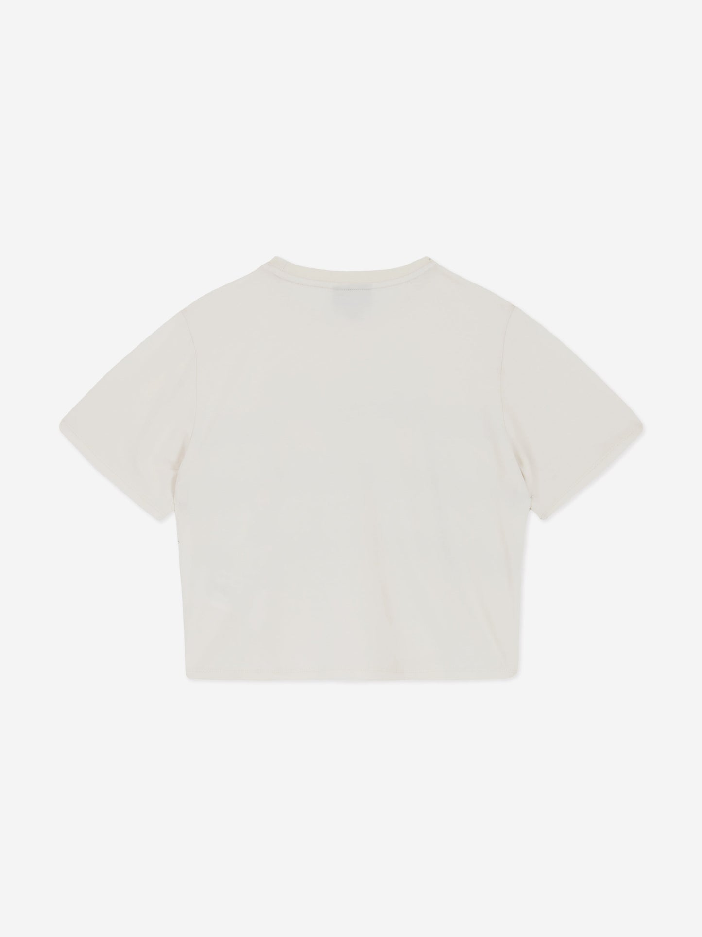 EA7 Emporio Armani 女童条纹徽标 T 恤（米色）