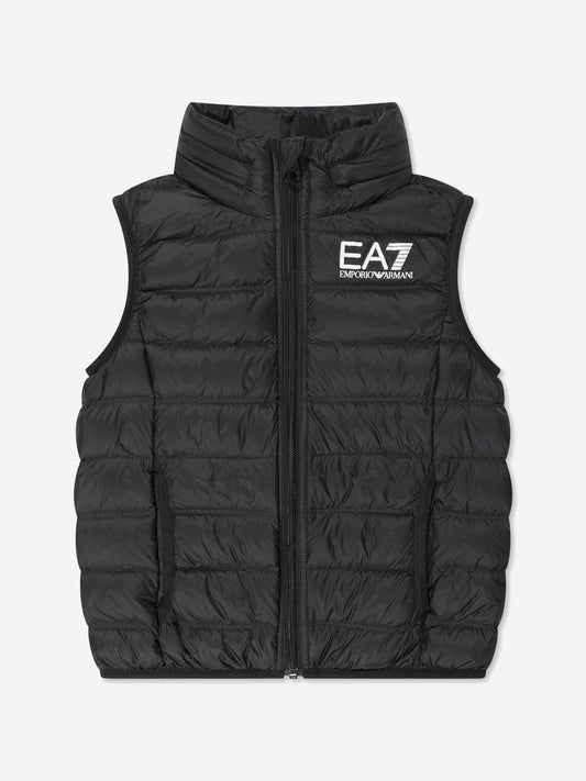 EA7 Emporio Armani 男童羽绒加垫背心（黑色）