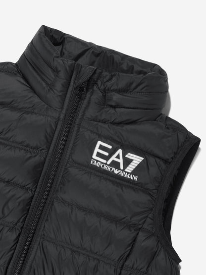 EA7 Emporio Armani 男童羽绒加垫背心（黑色）