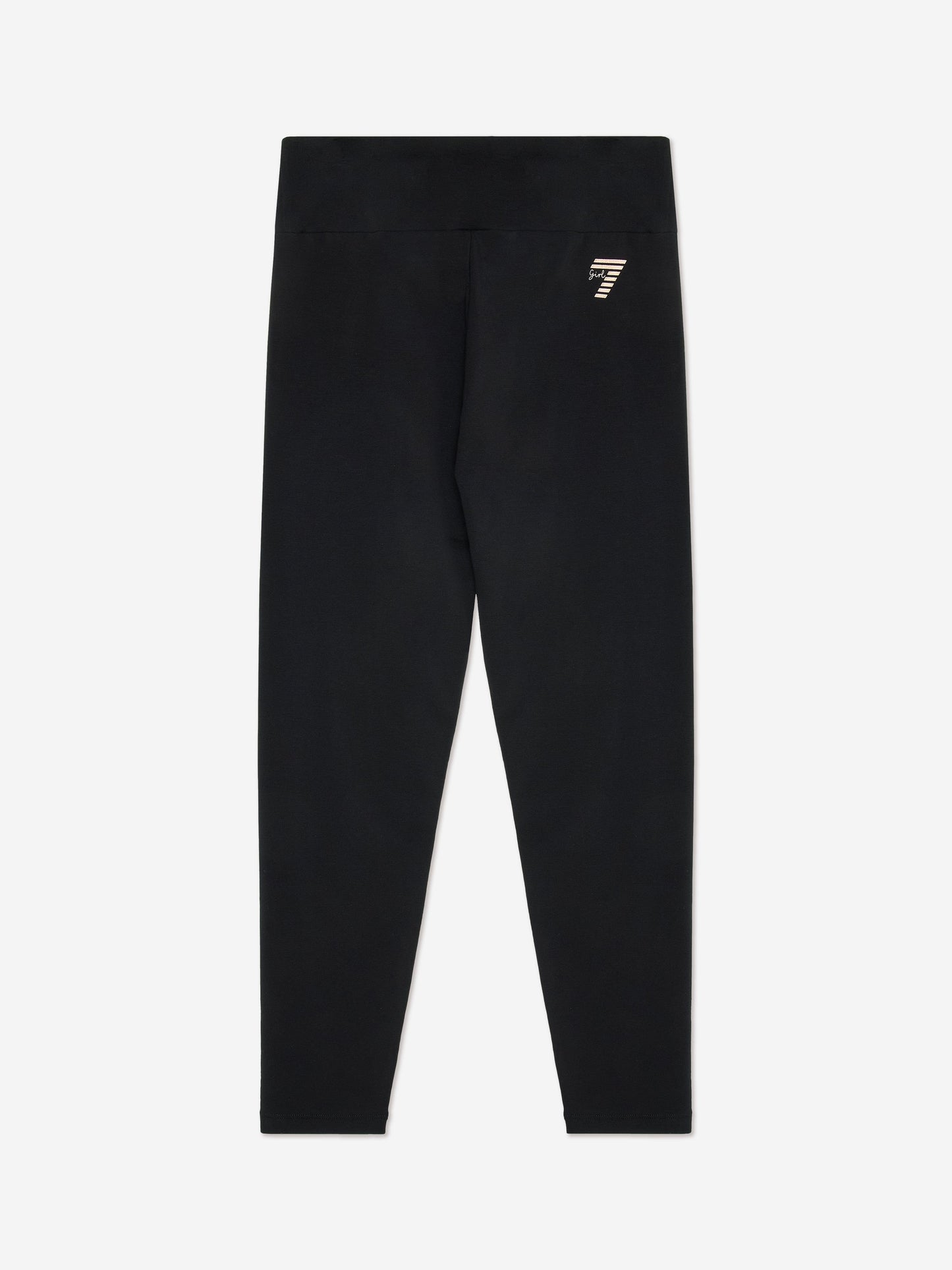EA7 Emporio Armani 女童徽标紧身裤（黑色）