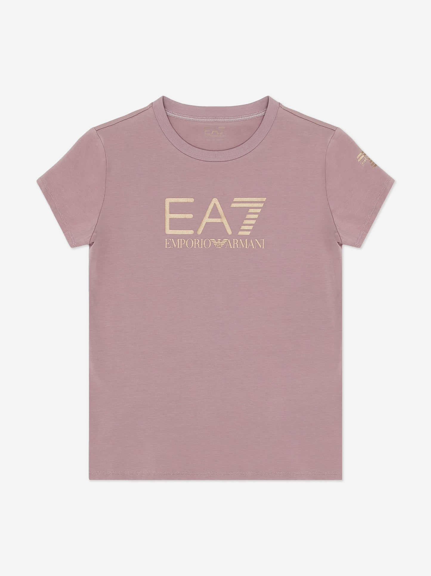 EA7 Emporio Armani 女童紫色徽标 T 恤