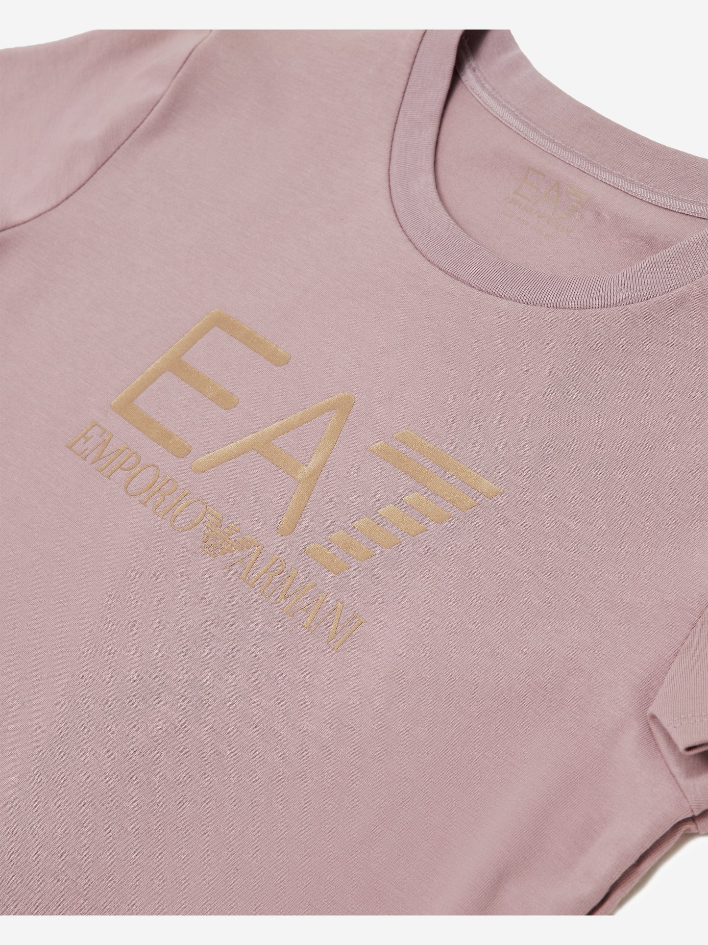 EA7 Emporio Armani 女童紫色徽标 T 恤