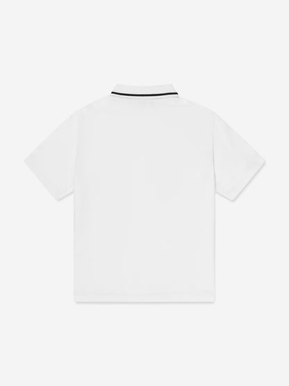EA7 Emporio Armani 男童白色徽标 Polo 衫
