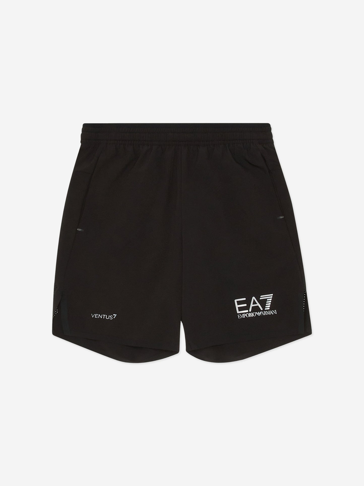 EA7 Emporio Armani 男童运动网球短裤（黑色）