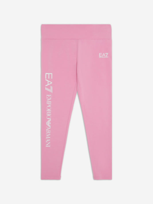 EA7 Emporio Armani 女童徽标紧身裤（粉色）