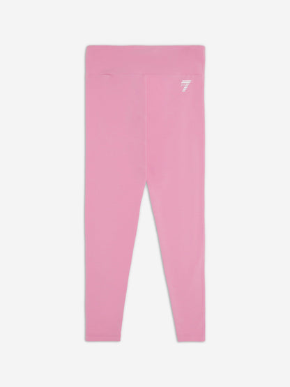 EA7 Emporio Armani 女童徽标紧身裤（粉色）