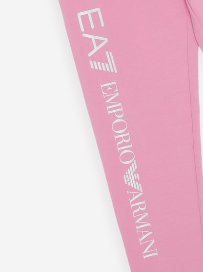 EA7 Emporio Armani 女童徽标紧身裤（粉色）