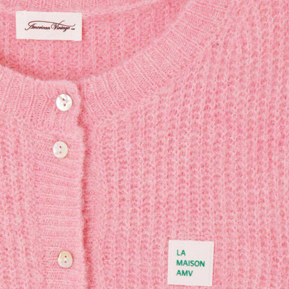 女士粉色针织马甲