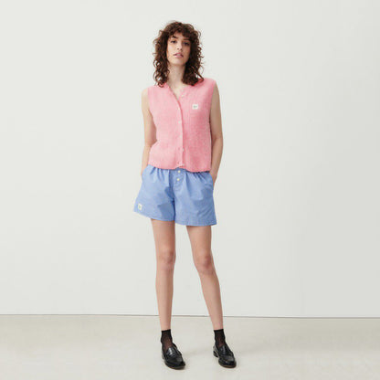 女士粉色针织马甲