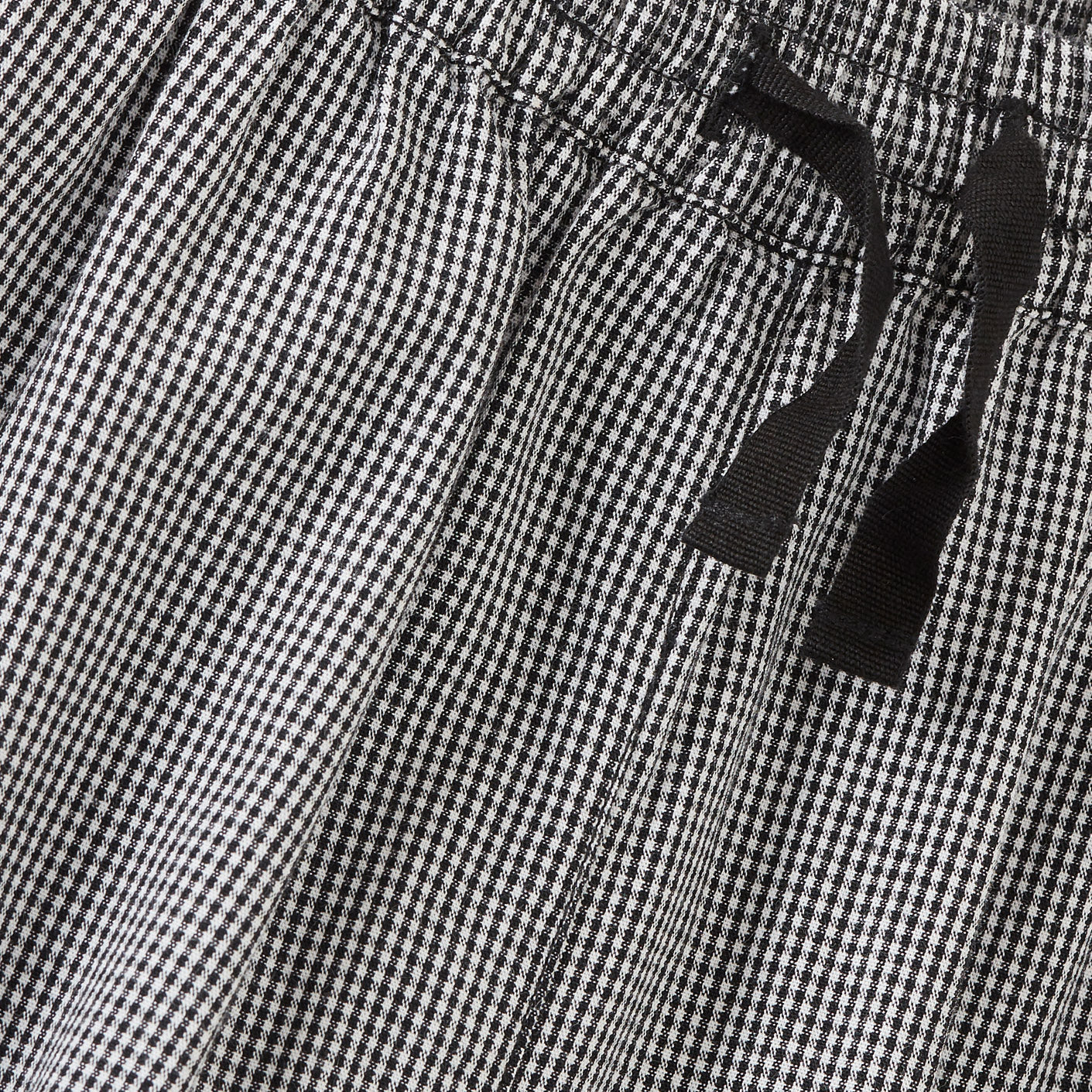 儿童黑色格子棉长裤