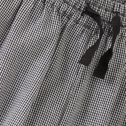 儿童黑色格子棉长裤