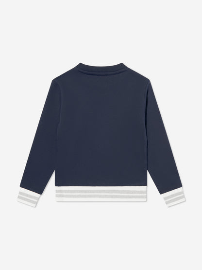 Eleventy Boys Around The World Sweatshirt in Blue