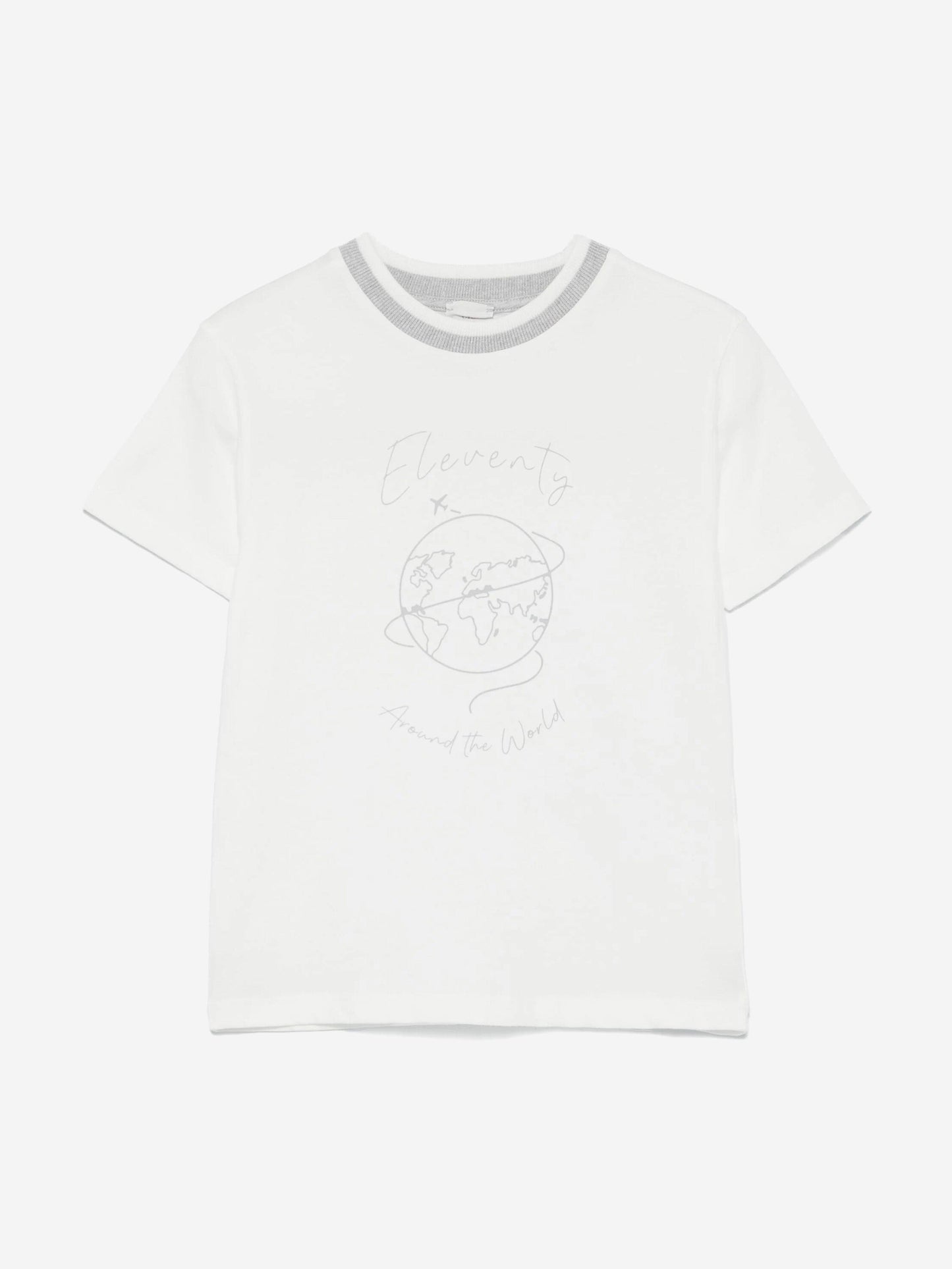 Eleventy Boys Around The World 象牙色 T 恤