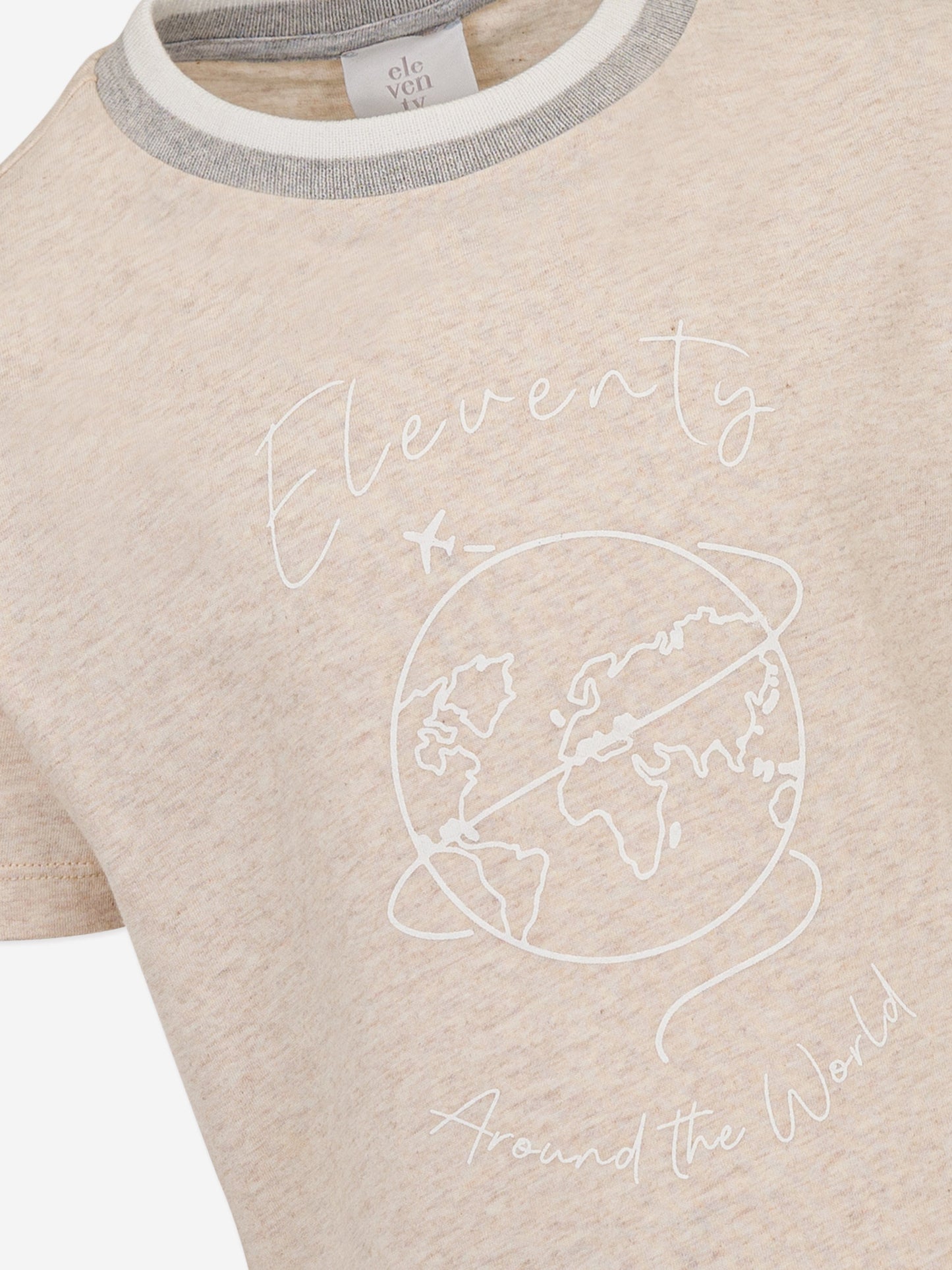 Eleventy Boys Around The World 米色 T 恤