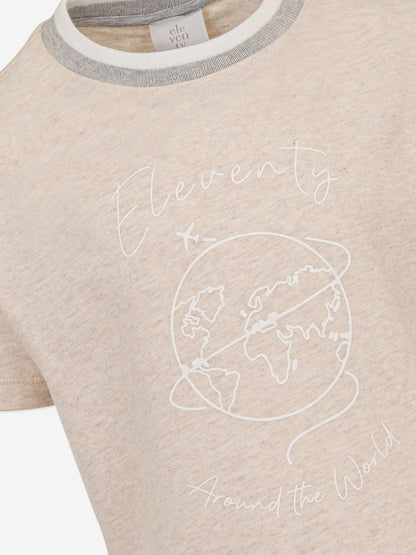 Eleventy Boys Around The World 米色 T 恤