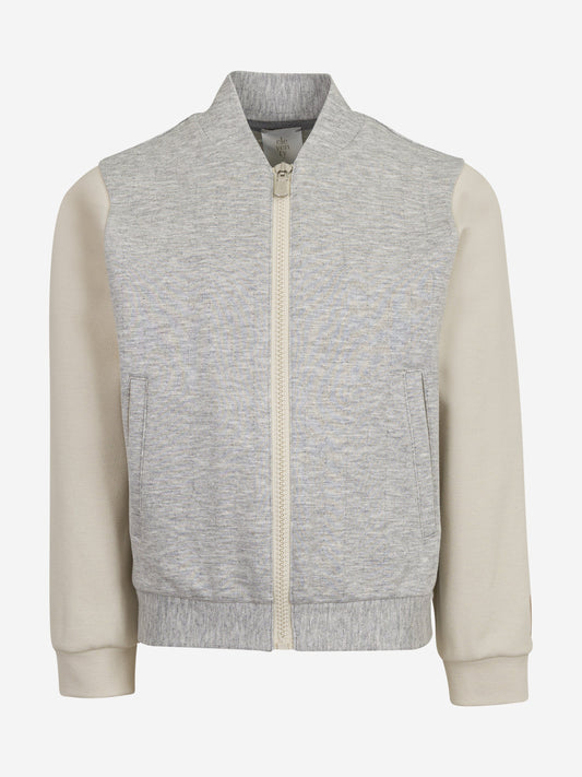 Boys Zip Up Top in Grey
