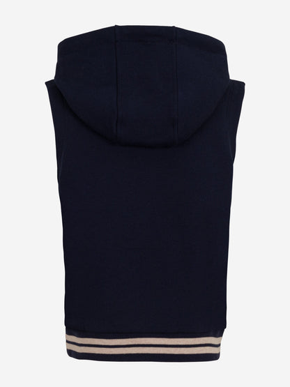Boys Sleeveless Beach Club Hoodie in Navy