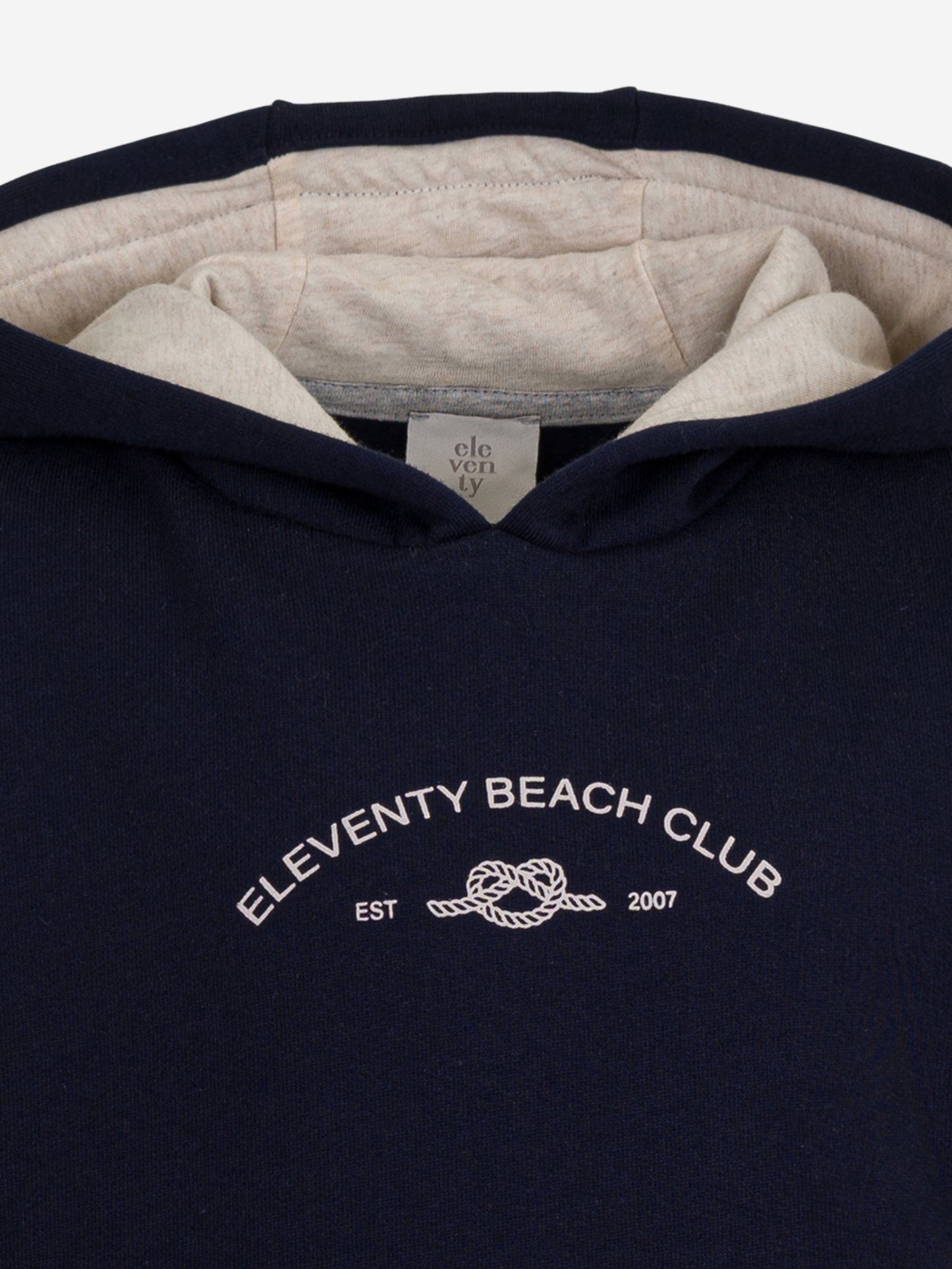 Boys Sleeveless Beach Club Hoodie in Navy