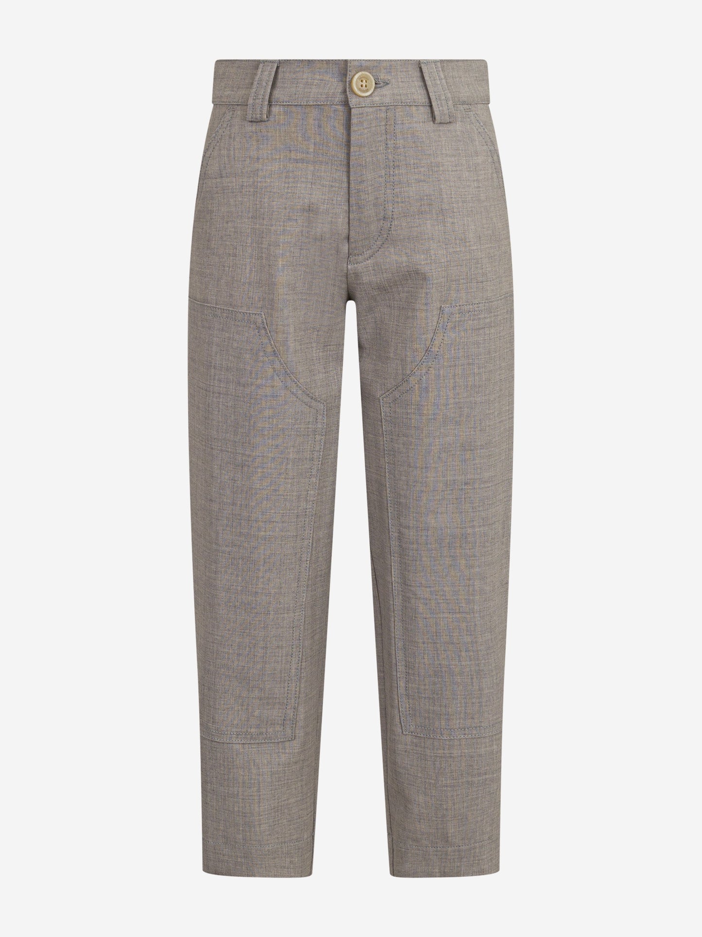 Boys Wool Trousers in Grey