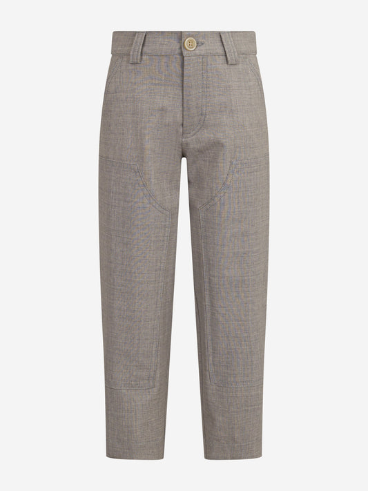 Boys Wool Trousers in Grey