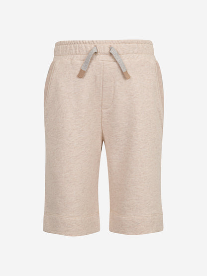 Boys Cotton Shorts in Beige