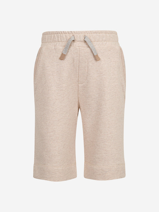 Boys Cotton Shorts in Beige