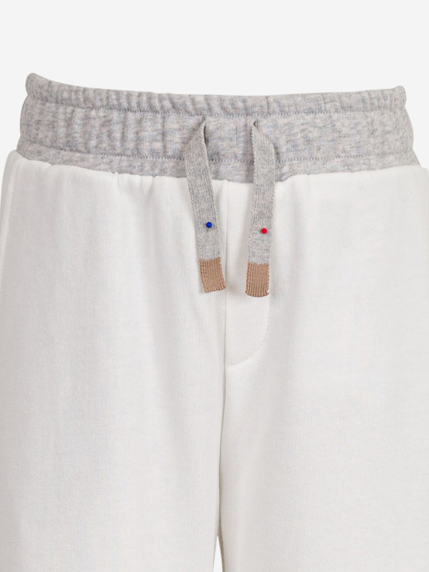 Boys Cotton Joggers in Ivory