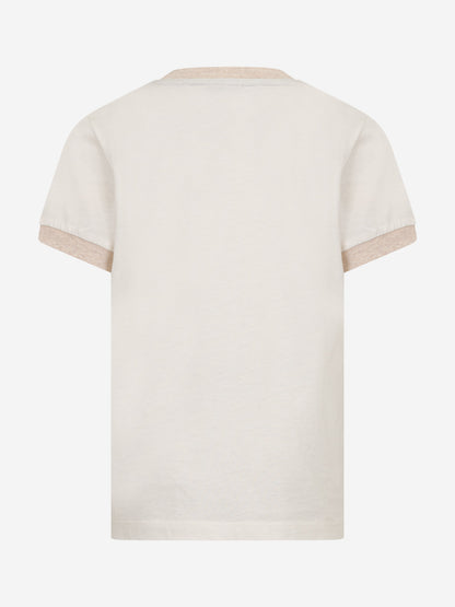 Boys Logo T-Shirt in Ivory