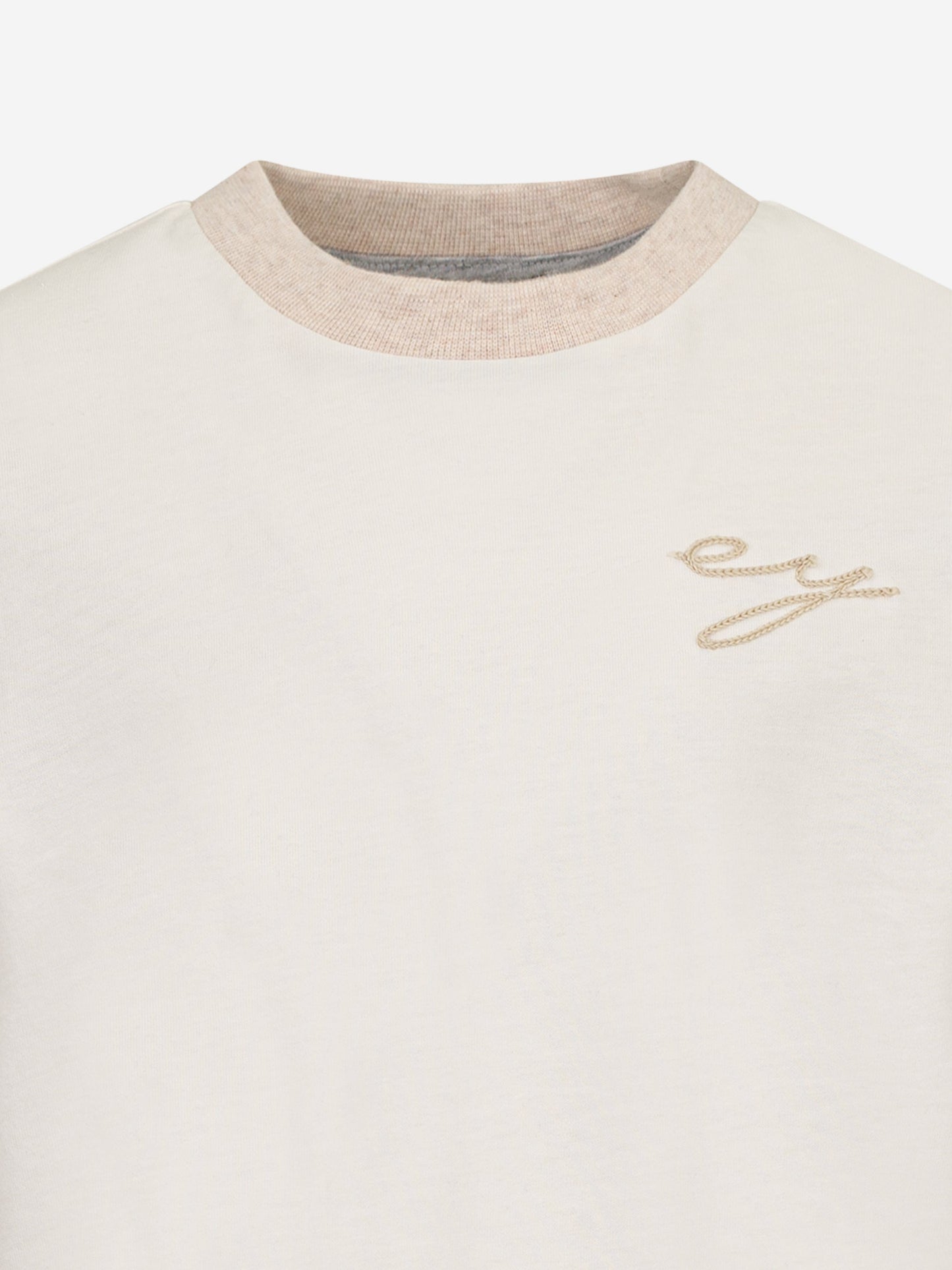 Boys Logo T-Shirt in Ivory