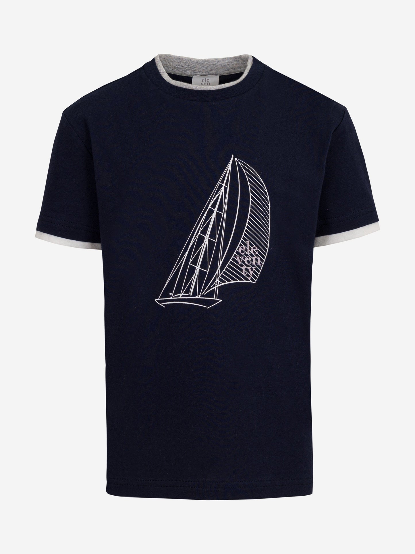 Boys Sailing Boat T-Shirt in Navy