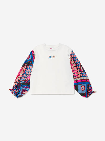 Pucci 女童 Vivara 象牙色长袖上衣
