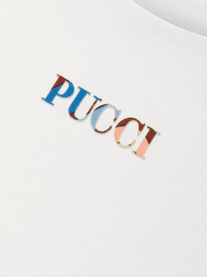Pucci 女童 Vivara 象牙色长袖上衣