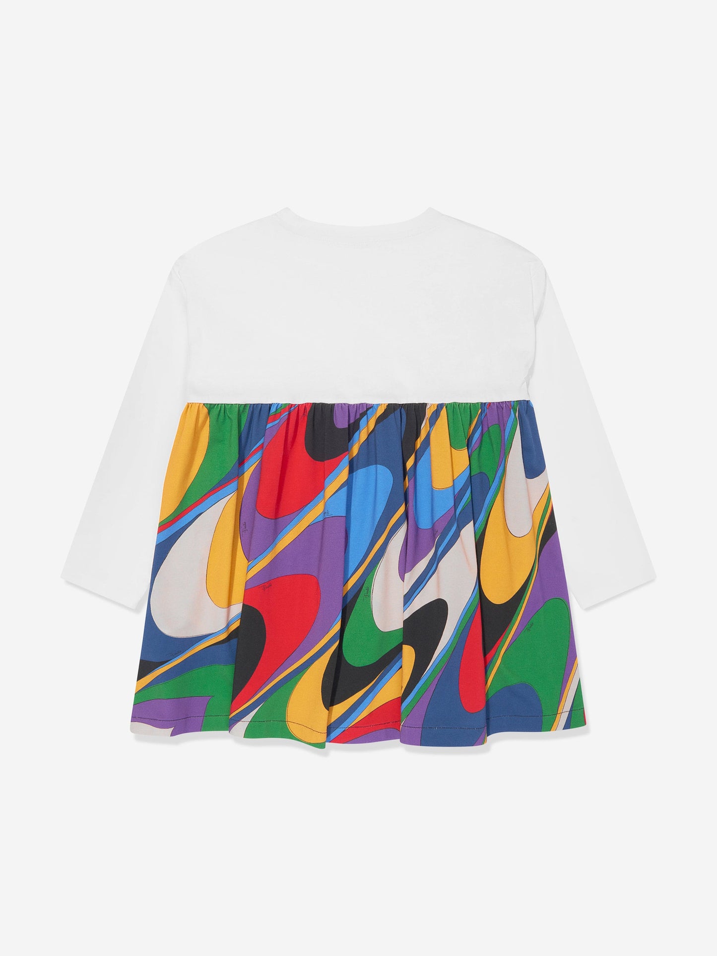 Pucci 女童象牙色 Onde 针织连衣裙