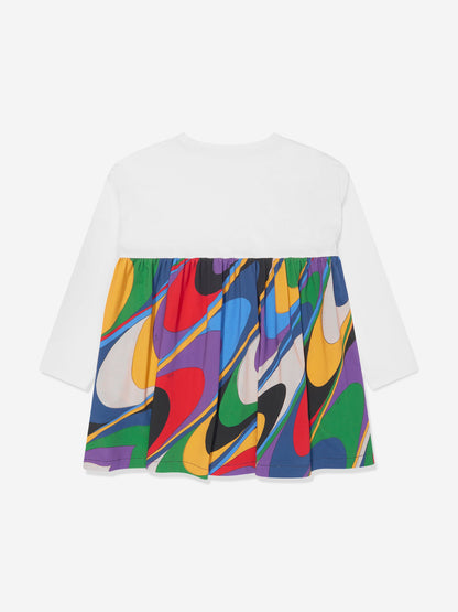Pucci 女童象牙色 Onde 针织连衣裙